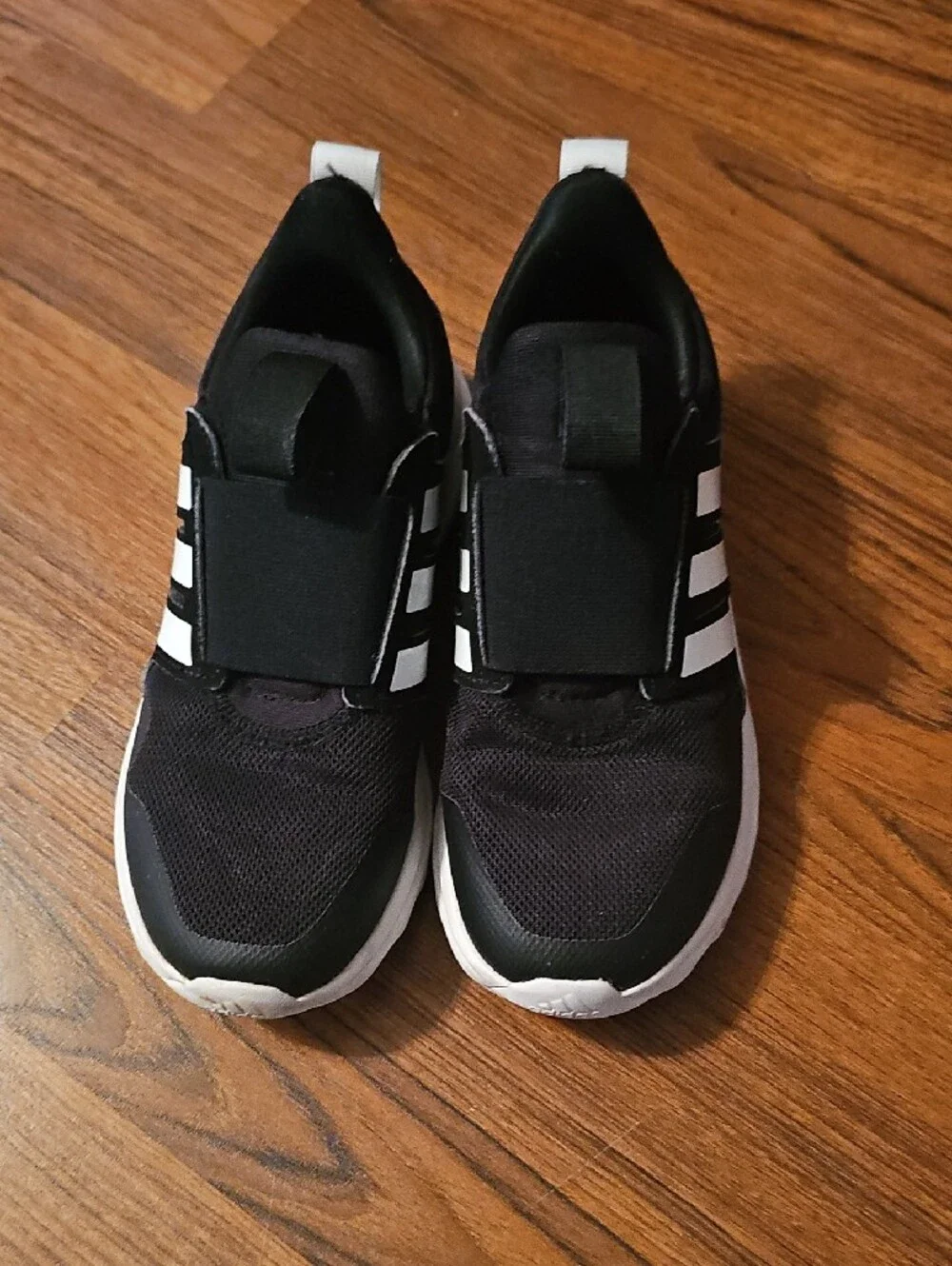 adidas Kids Black and White Slip-On Sneakers